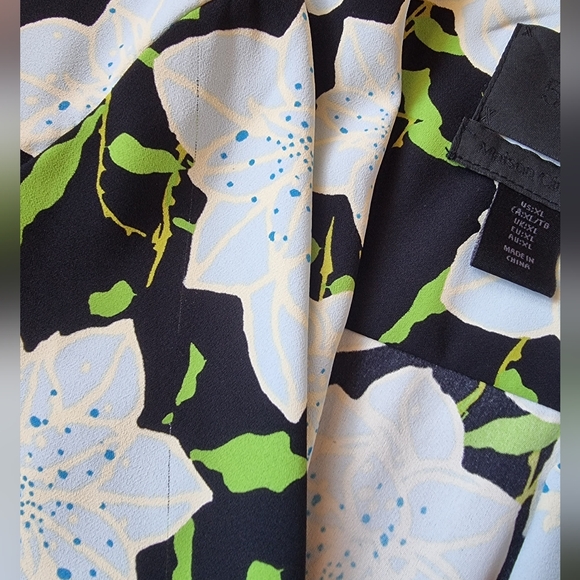 500 Maison Cinqcent Floral Belted Light Flowy Open Front Coat Jacket Sz XL - Picture 12 of 12